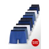 Erkek 10'lu Likralı Pamuklu Esnek Kumaş Premium Seri Boxer