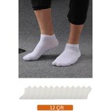 Erkek 12'li Paket Beyaz Bambu Patik Çorap