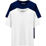 Erkek 2 Li Paket %100 Pamuk Oversize Tişört Basic Bisiklet Yaka Kısa Kollu T-Shirt - 0 Siyah