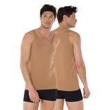 Erkek 2 li Paket İnce Askılı İz Yapmayan Modal Atlet 2M013 (Cappuccino, M)