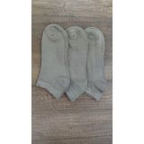 Erkek 3 Çift Yazlık Kaliteli Bambu Patik Çorap Dikişsiz Yumuşak Dokulu - 39 - 44 - Bej