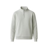 Erkek 3 İplik Şardonlu Yarım Fermuarlı Sweatshirt – Sıcak Tutan Kalın Kumaşlı Polar İçlik – Rahat Günlük Sweat (Boyalı Gri, Large)