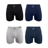 Erkek 4 lü Premium Collection Modal Uzun Boxer 4M250 (Siyah-Gri-Füme-Lacivert, M)
