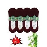 Erkek 4'Lü Bambu Babet Çorabı / Bordo