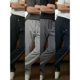 Erkek 4'lü Paket Baggy Biyeli Oversize Relaxed 4 Mevsim Eşofman Altı Bol Paça 2 Iplik Tam Kalıp - XL - Siyah - Gri - Lacivert - Füme