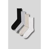Erkek 4'lü Paket Pamuk Pilates, Yoga, Tavaf Sıkmayan Lastik Çorap - Siyah - Gri - Bej - Beyaz - 40 - 44