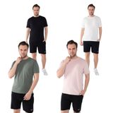 Erkek 5'li Paket Regular Fit T-Shirt - Günlük Kullanıma Uygun, Yumuşak Kumaş - Her Vücut Tipine Uygun Esnek Kesim -MM-505-ÇOK RENKLİ-2XL
