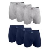 Erkek 6 lı Premium Collection Modal Uzun Boxer 6M250 (Gri-Lacivert, 2XL)
