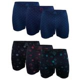 Erkek 6 lı Premium Collection Modal Uzun Boxer 6M250 (Karışık Desenli, M)