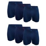 Erkek 6 lı Premium Collection Modal Uzun Boxer 6M250 (Lacivert Desenli, L)