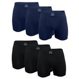 Erkek 6 lı Premium Collection Modal Uzun Boxer 6M250 (Lacivert-Siyah, M)