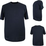 Erkek 72 Kilo-200 Kilo Arası İçin Uygun Bisiklet Yaka Süprem Düz Tişört (Lacivert, 6XL)