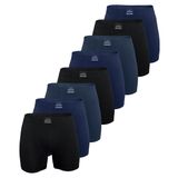 Erkek 8 li Premium Collection Modal Uzun Boxer 8M250 (Siyah-Füme-Lacivert, M)