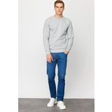 Erkek A.Gri Bisiklet Yaka Sweatshirt