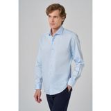 Erkek A. MAVİ Pamuk Trend Dynamic Fit İtalyan Yaka Gömlek