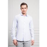 Erkek A. MAVİ Pamuk Trend Slim Fit İtalyan Yaka Gömlek