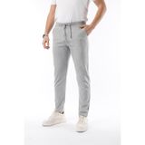 Erkek Açık Gri Jogger Kesim Bel Lastikli Esnek Likralı Silimfit Kumaş Pantolon