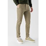Erkek AÇIK KAHVE Pamuk Yan Cep Slim Fit Chino Pantolon