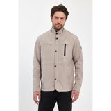 Erkek Açık Krem Regular Uzun Mevsimlik Pamuk Polyester Karışımlı Safari Mont&ceket - 2XL