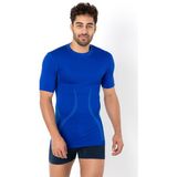 Erkek Active Wear Kısa Kollu Fonksiyonel Spor Tişört - XL - Mavi
