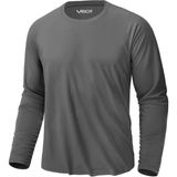 Erkek Antrasit Basic Uzun Kollu Tişört Sporcu Body T-Shirt - 0 Siyah - M