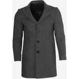 Erkek Antrasit Desenli Mono Yaka Regular Fit Yarım Palto - 58