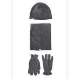 Erkek Antrasit-Melanj Polar Bere Boyunluk Eldiven Set