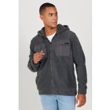 Erkek Antrasit-melanj Standart Fit Normal Kesim Kapüşonlu Polar Sweatshirt Ceket
