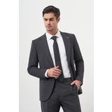 Erkek Antrasit Slim Fit Mono Yaka Yün Takım Elbise