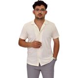 Erkek Apaçi Yaka Düğmeli Tişört 9655 BGL-ST04589 EKRU XL