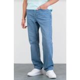 Erkek Asit Yıkama Buz Mavi Bol Paça Jean Kot Baggy Pantolon - 33