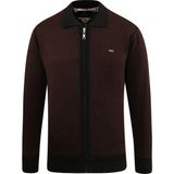 Erkek Astarlı Triko Mevsimlik Mont Polo Yaka Çelik Örgü Desenli Klasik Kalıp - 5208P - Bordo