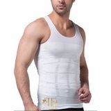 Erkek Atlet Korse Bel Göğüs Göbek Jinekomasti Toparlayıcı Sıkılaştırıcı Dik Duruşa cı Korse Atlet - Beyaz - 3XL