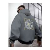 Erkek Avant Sırt Baskılı Oversize Kapşonlu Sweatshirt