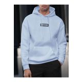 Erkek Awesome Baskılı Oversize Kapşonlu Sweatshirt