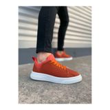 Erkek Ayakkabı JY204 Flex Bağcıklı Keten Kumaş Erkek Günlük Sneaker Ayakkabı KBT - Turuncu MSTPJY83946385311