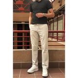 Erkek, Ayarlanabilir bel, Regular-Fit, Old Money Culture, Pamuklu, keten görünümlü pantolon 166-1 - Açık Gri - 42