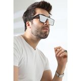 Erkek Aynalı Yekpare Cam UV400 Güneş Gözlüğü 23020 C2 Yk - Siyah