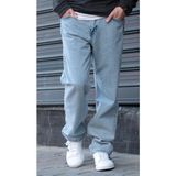 Erkek Baggy Bol Kesim Pantolon - Buz Mavisi - 33