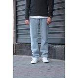 Erkek Baggy Bol Kesim Pantolon Yıkamalı Şık ve Modern - Buz Mavisi - 34