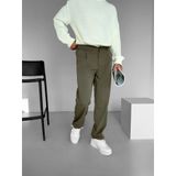 Erkek Baggy Fit Beli Lastikli Rahat Pantolon Haki