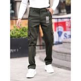 Erkek Baggy Fit Casual Jean Non-Denim Kargo Cepli Pantolon - 31 - Haki