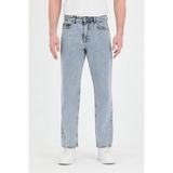 Erkek Baggy Fit Kot Pantolon Kar Yıkama - 34 - Kar Melanj