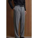 Erkek Baggy Fit Kumaş Pantolon Antrasit - XL