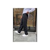 Erkek Baggy Fly Loose Fit Jeansi Kemer Arkası Lastikli Kot Pantolon - Gri - 30