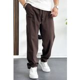 Erkek Baggy Kalıp Pantolon Kahverengi Edw130