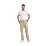 Erkek Baggy Kesim Krep Kumaş Pantolon Bej XL