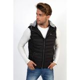 Erkek Bakır Çıkarılabilir Kapüşonlu Şişme Mont - Siyah - 2XL