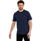 Erkek Basic Baskısız Logolu Kısa Kol Tişört - XL - Lacivert