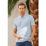 Erkek Basic Polo Yaka Tişört (Regular Fit) Açık Mavi